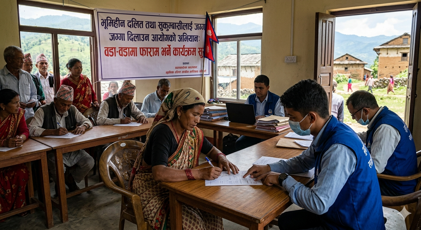 भूमिहीन सुकुम्बासी व्यवस्थापन: वडामा टोली खटिँदै, आवश्यक कागजात जुटाउन सूचना