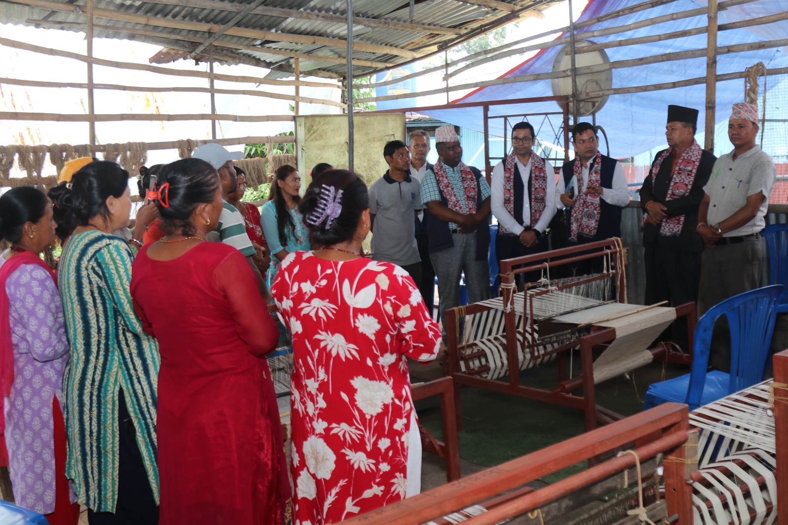 बुढानीलकण्ठ नगरपालिकाको वडा न. १, तौलुङमा सञ्चालित अल्लो बुनाइ तालिमको अनुगमन